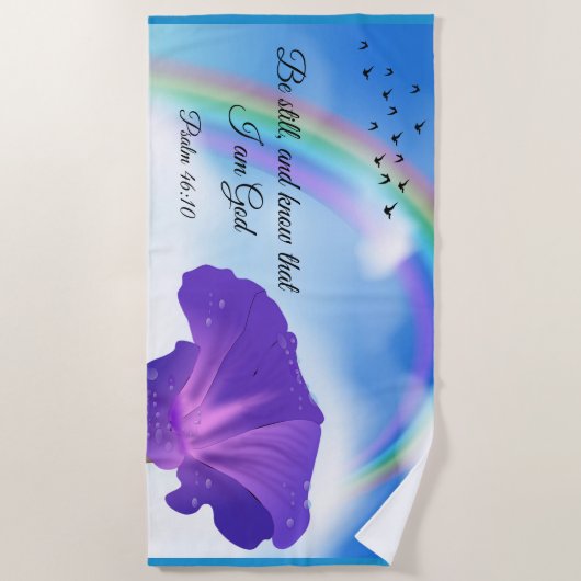 Psalm 46:10 strandlaken (Voorkant)