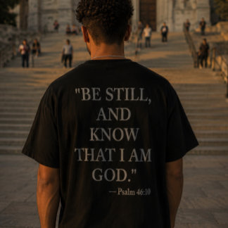 Psalm 46:10 T-shirt - Wees stil en weet dat ik God