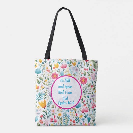 Psalm 46:10 Tote Bag (Achterkant)