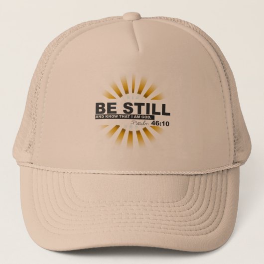 Psalm 46:10 Trucker Hat Trucker Pet (Voorkant)