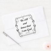 PSALM 46-10 VIERKANTE STICKER (Envelop)