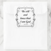 PSALM 46-10 VIERKANTE STICKER (Tas)