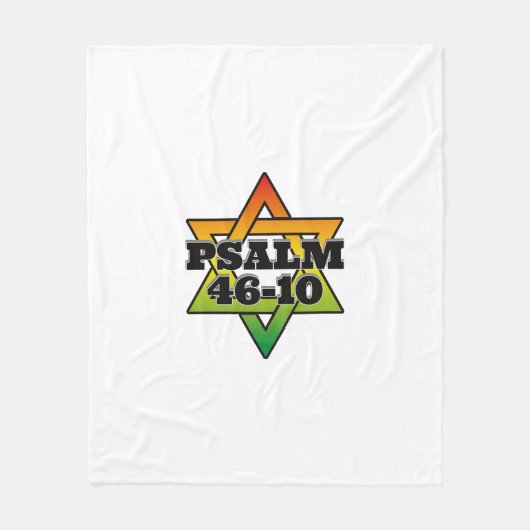 Psalm 46-10 - Vluchtblauw Fleece Deken (Voorkant)