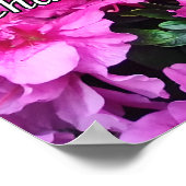 Psalm 46:10, wees nog roze bloemen poster (Hoek)