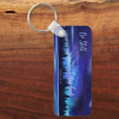 Psalm 46:10 Wees stil en ken bijbelvers Natuur Sleutelhanger (Voorkant)