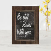 Psalm 46:10 wees stil en ken Bijbelverse Kaart (Gele Bloem)