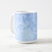 Psalm 46:10 Wees stil en ken Blue Paisley Ceramic Koffiemok (Voorkant links)