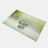 Psalm 46:10 Wees stil en ken de Herfst Deurmat (Schuin)