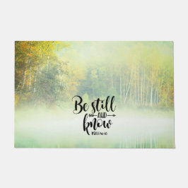 Psalm 46:10 Wees stil en ken de Herfst Deurmat