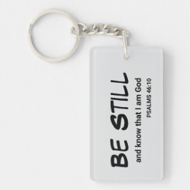 Psalm 46:10 Wees stil en ken het Bijbelvers Sleutelhanger