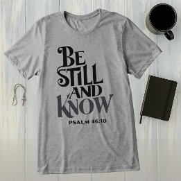 Psalm 46:10 Wees Stil en Ken Religieus Tri-Blend Shirt