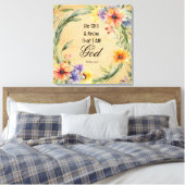Psalm 46:10 Wees stil en weet Canvas Afdruk (Insitu (Slaapkamer))