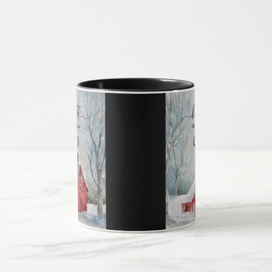 Psalm 46:10 Wees stil en weet dat ik de wintersnee Mok (Midden)