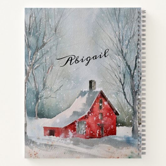 Psalm 46:10 Wees stil en weet dat ik de wintersnee Notitieboek (Achterkant)