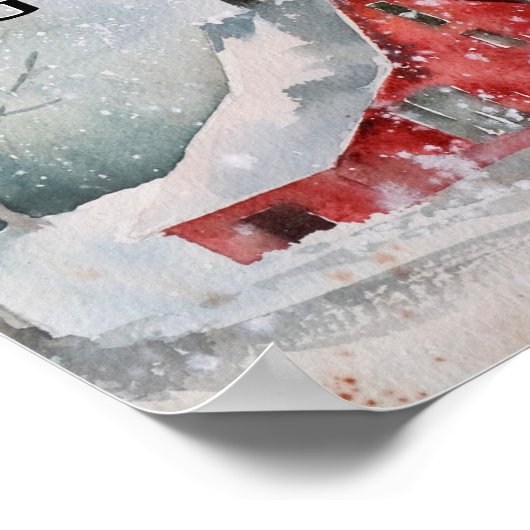 Psalm 46:10 Wees stil en weet dat ik de wintersnee Poster (Hoek)