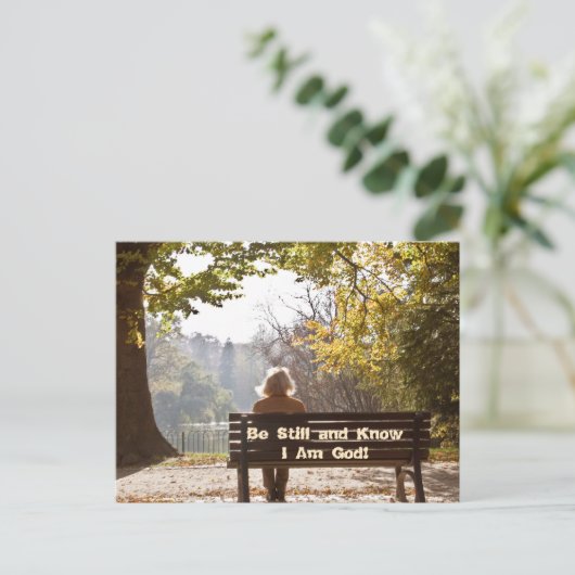 Psalm 46:10 Wees stil en weet dat ik een Briefkaar Briefkaart (Staand voorkant)