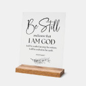 Psalm 46:10 Wees stil en weet dat ik God ben Acryl Bord (Hoek)