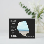 Psalm 46:10 Wees stil en weet dat ik God ben Feestdagenkaart (Staand voorkant)