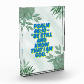 Psalm 46:10 "Wees stil en weet dat Ik God ben." Fotoblokken (Links)