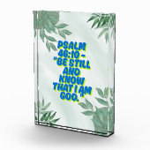 Psalm 46:10 "Wees stil en weet dat Ik God ben." Fotoblokken (Rechts)