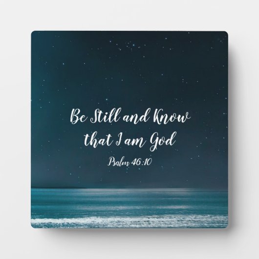 Psalm 46:10 Wees stil en weet dat ik God ben Fotoplaat (Voorkant)