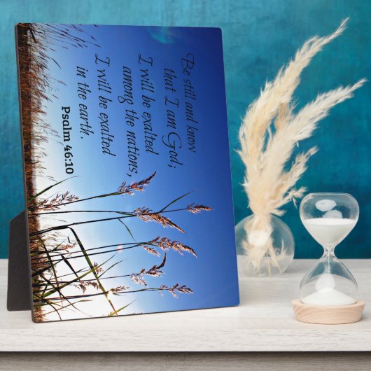 Psalm 46:10 Wees stil en weet dat ik God ben Fotoplaat (Zijkant)