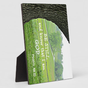 Psalm 46:10 Wees stil en weet dat ik God ben. Fotoplaat