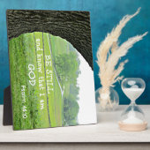 Psalm 46:10 Wees stil en weet dat ik God ben. Fotoplaat (Zijkant)