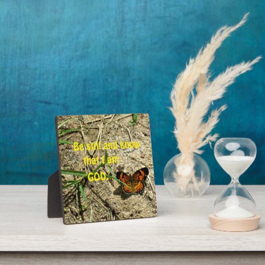 Psalm 46:10 Wees stil en weet dat ik God ben. Fotoplaat (Insitu)