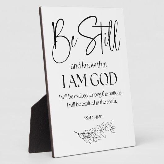 Psalm 46:10 Wees stil en weet dat ik God ben Fotoplaat (Zijkant)