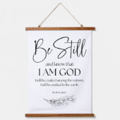 Psalm 46:10 Wees stil en weet dat ik God ben Hangend Wandkleed (Voorkant)