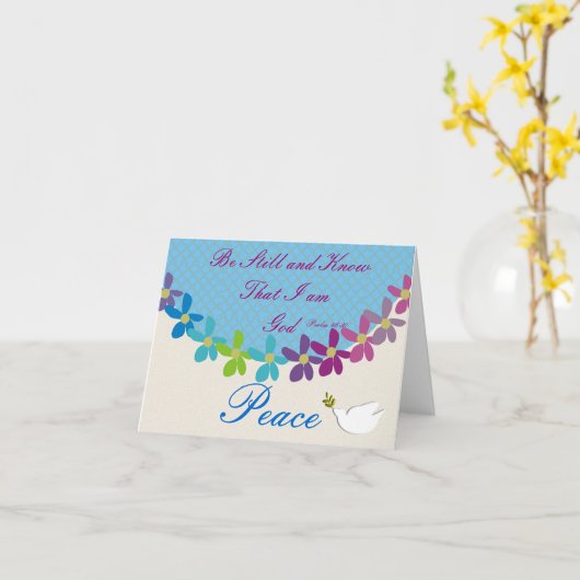 Psalm 46:10 Wees stil en weet dat ik God ben Kaart (Gele Bloem)