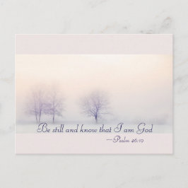 Psalm 46:10 Wees stil en weet dat ik God ben, Kers Feestdagenkaart
