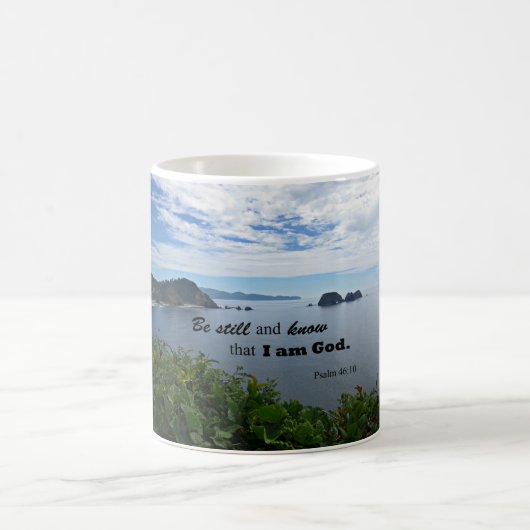 Psalm 46:10 Wees stil en weet dat ik God ben Koffiemok (Center)