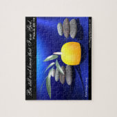 Psalm 46:10 Wees stil en weet dat ik God ben. Legpuzzel (Verticaal)