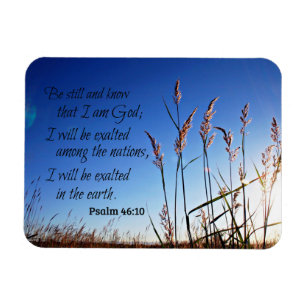 Psalm 46:10 Wees stil en weet dat ik God ben Magneet