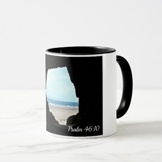 Psalm 46:10 Wees stil en weet dat ik God ben Mok (Voorkant rechts)