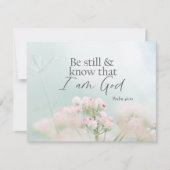 Psalm 46:10 Wees stil en weet dat Ik God ben Plat  (Voorkant)