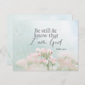 Psalm 46:10 Wees stil en weet dat Ik God ben Plat  (Voorkant / Achterkant)