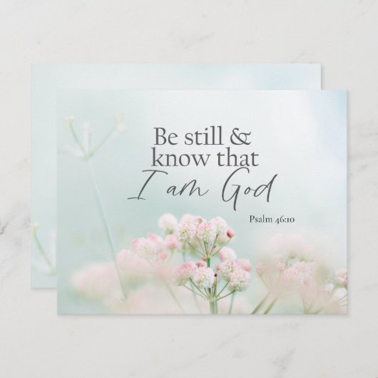 Psalm 46:10 Wees stil en weet dat Ik God ben Plat  (Voorkant / Achterkant)