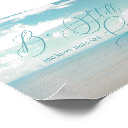 Psalm 46 10, wees stil en weet dat ik God ben Poster (Hoek)