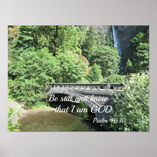 Psalm 46:10 Wees stil en weet dat ik God ben. Poster (Voorkant)