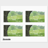 Psalm 46:10 Wees stil en weet dat ik God ben. Rechthoekige Sticker (Vel)