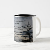 Psalm 46:10 Wees stil en weet dat ik God ben Tweekleurige Koffiemok (Voorkant rechts)