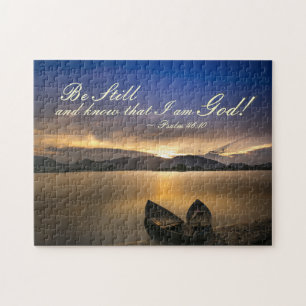 Psalm 46:10 Wees stil en weet dat ik God bijbel be Legpuzzel