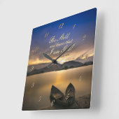 Psalm 46:10 Wees stil en weet dat ik God bijbel be Vierkante Klok (Hoek)