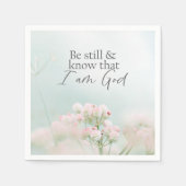 Psalm 46:10 Wees stil en weet dat ik God Bijbel Ve Servet (Voorkant)