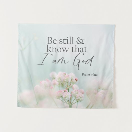 Psalm 46:10 Wees stil en weet dat ik God Bijbel Ve Wandkleed (Voorkant (horizontaal))