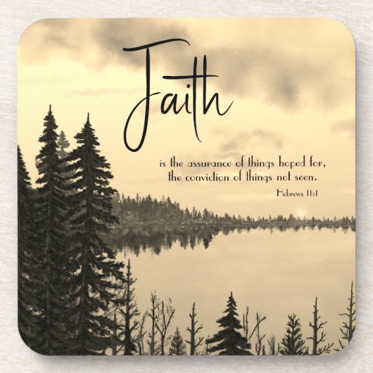 Psalm 46:10 Wees stil en weet dat ik God geloof Bier Onderzetter (Voorkant)