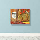 Psalm 46:10 Wees stil en weet dat ik God herfst be Canvas Afdruk (Insitu (Houten vloer))